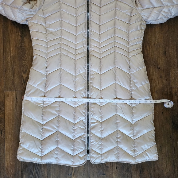 Kenneth Cole New York Hooded Chevron Quilted Puffer Coat Sz L - Picture 16 of 16